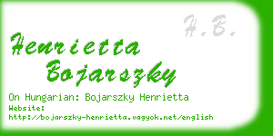 henrietta bojarszky business card